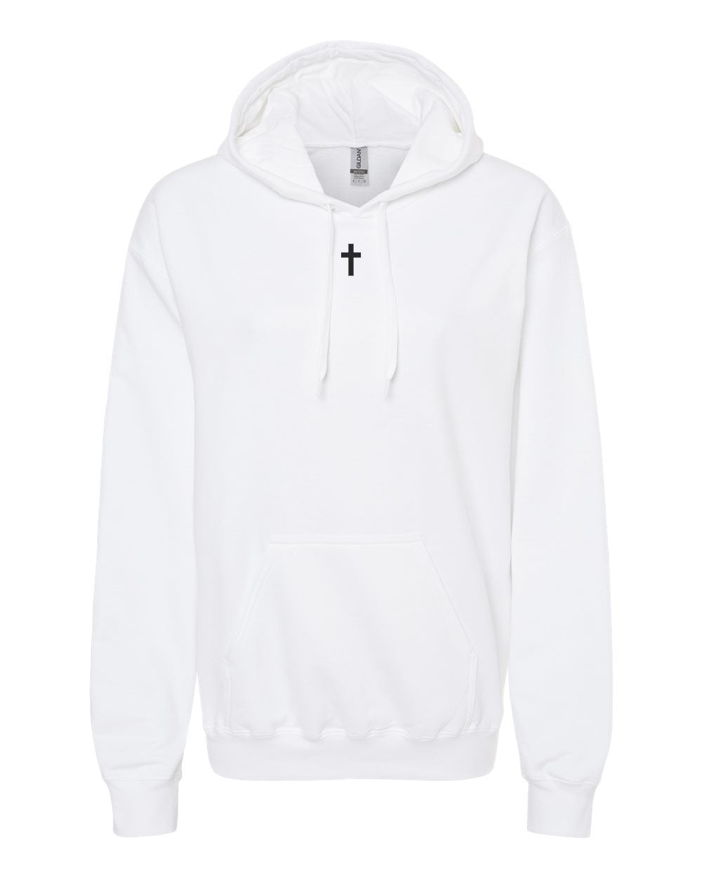 Collar Cross Hoodie - White