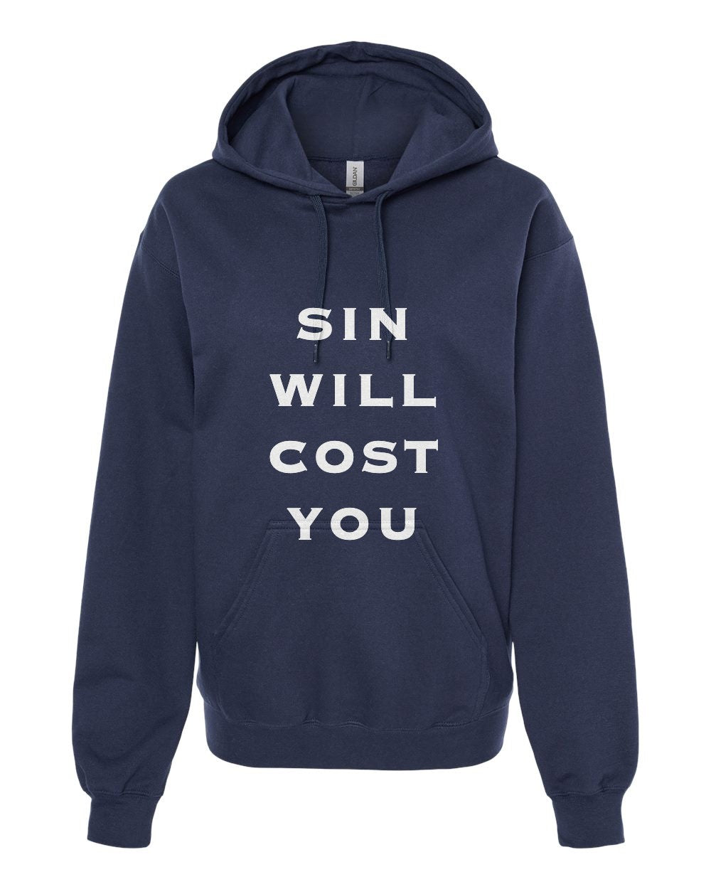 Sin Will Cost You Hoodie - Navy