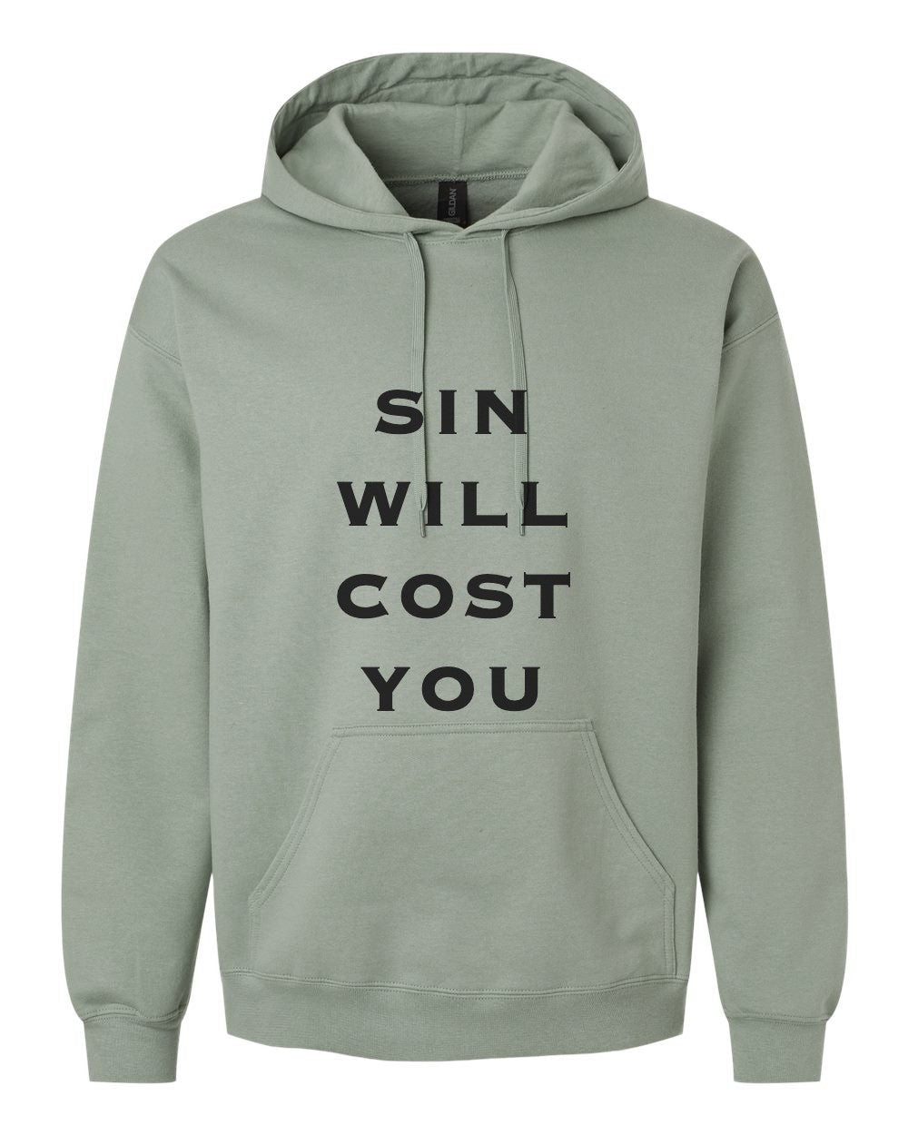 Sin Will Cost You Hoodie - Sage