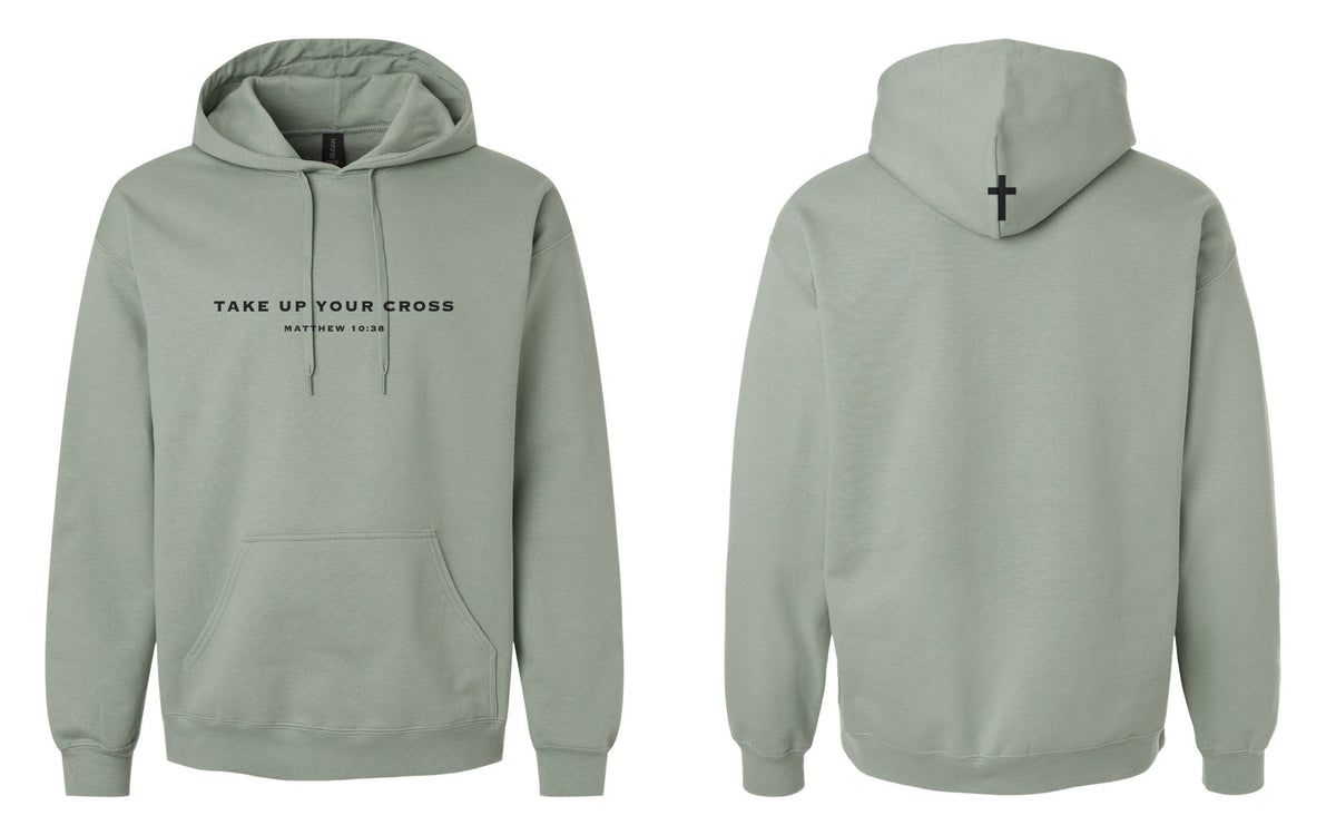 Take Up Your Cross Hoodie - Sage