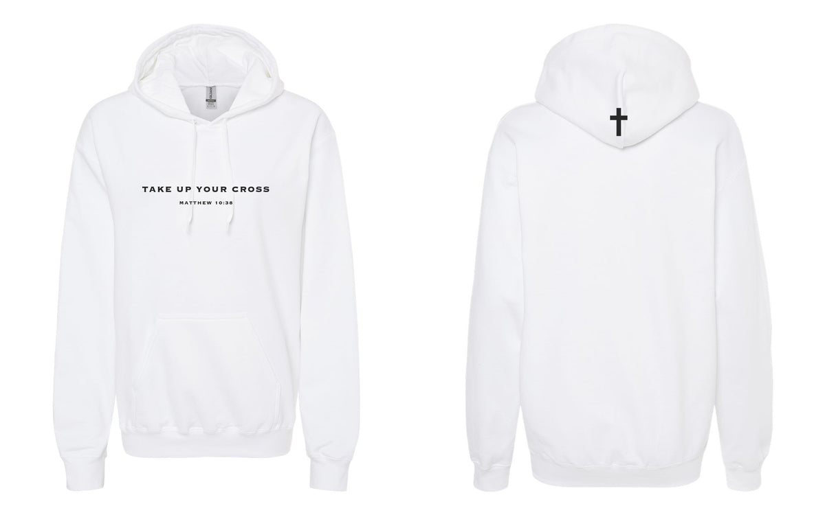 Take Up Your Cross Hoodie - White