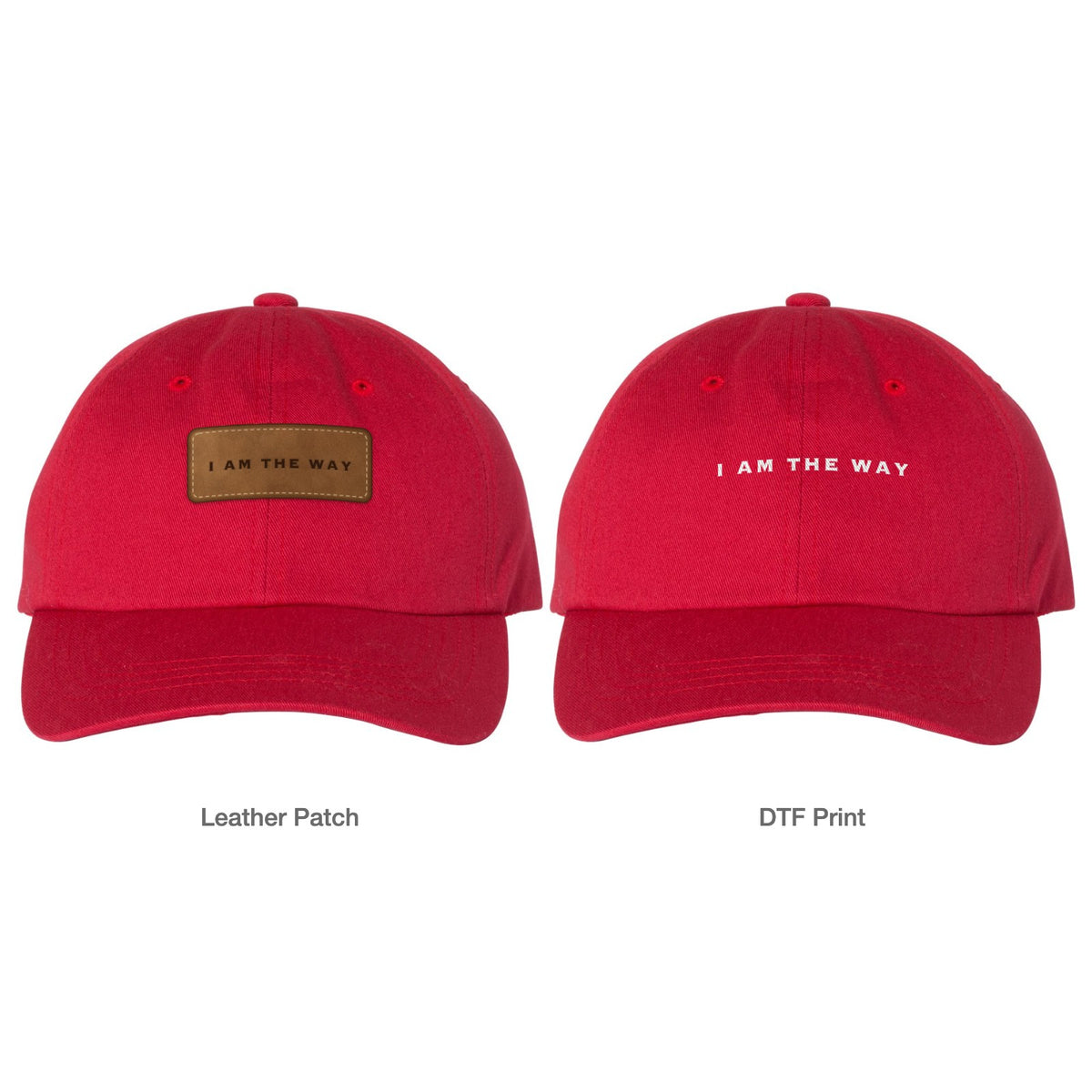 I AM THE WAY Dad Hat - Cranberry