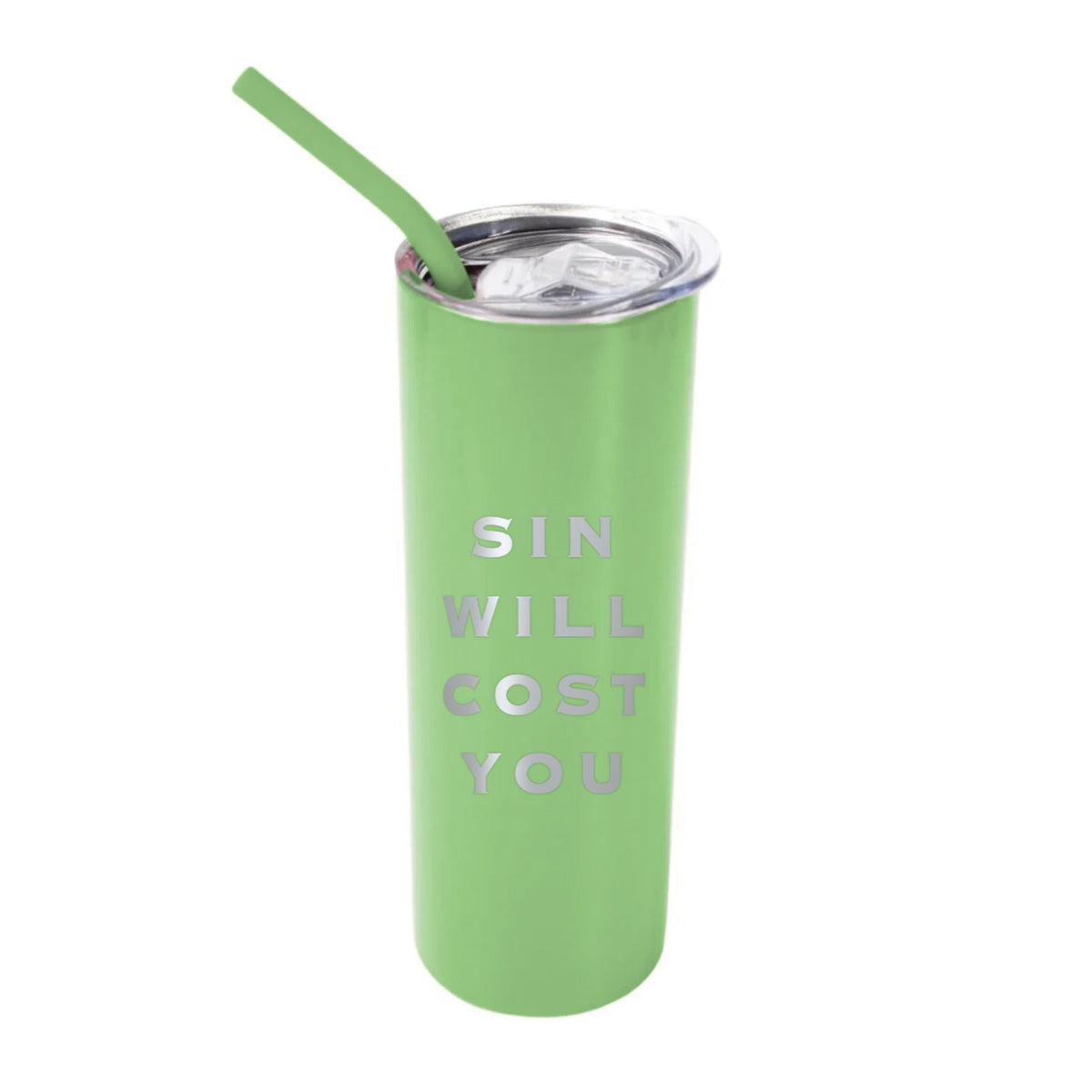 Sin Will Cost You 20 oz Tumbler - Light Green