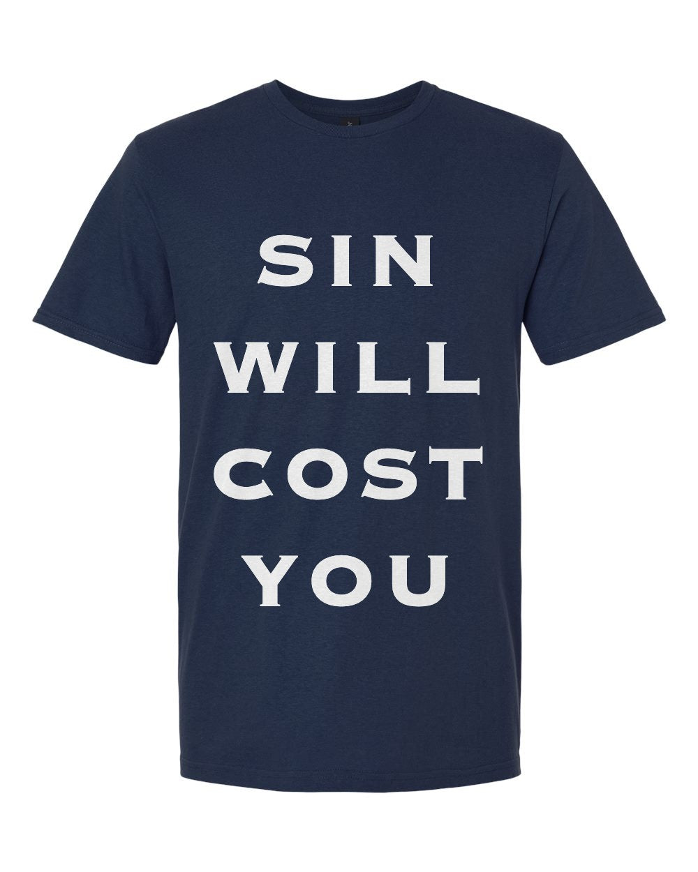 Sin Will Cost You Tee - Navy