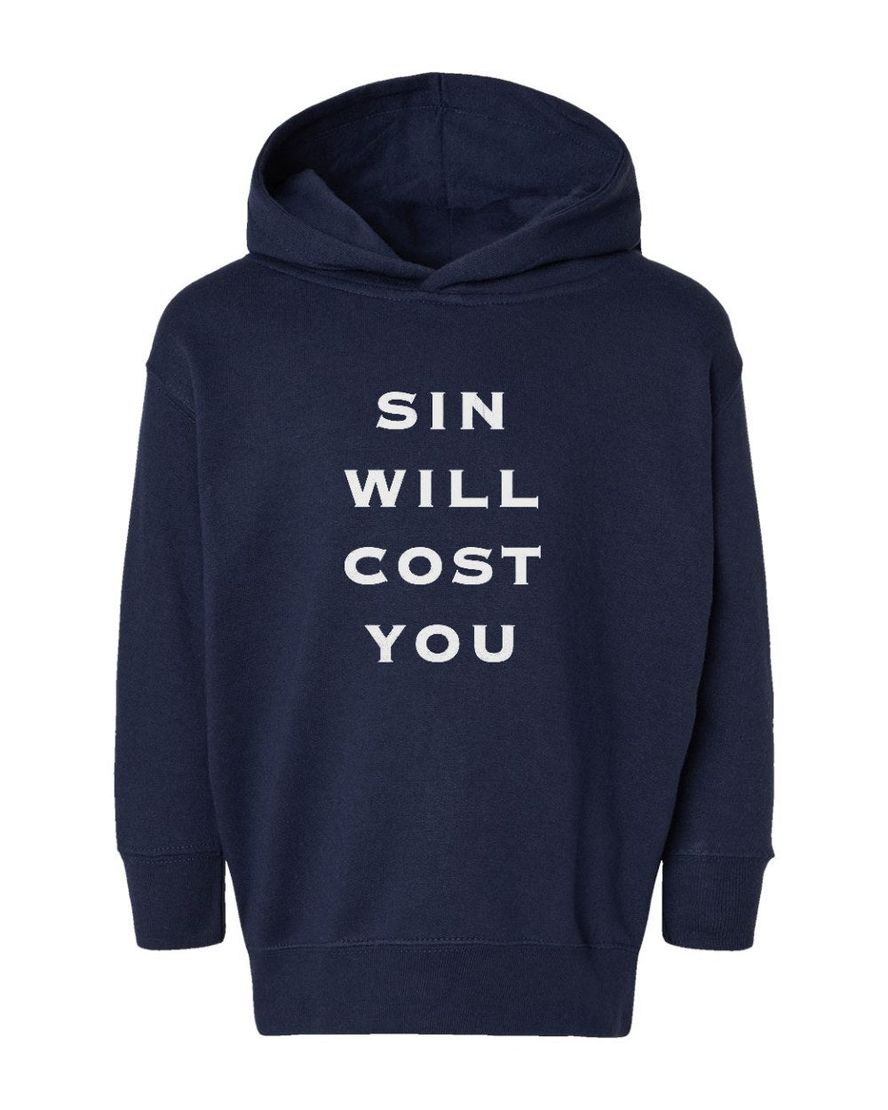 Sin Will Cost You Toddler Hoodie - Navy