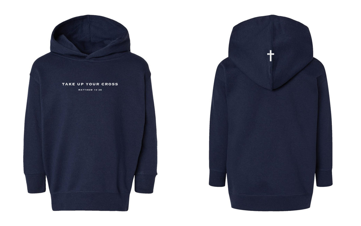 Take Up Your Cross Toddler Hoodie - Navy