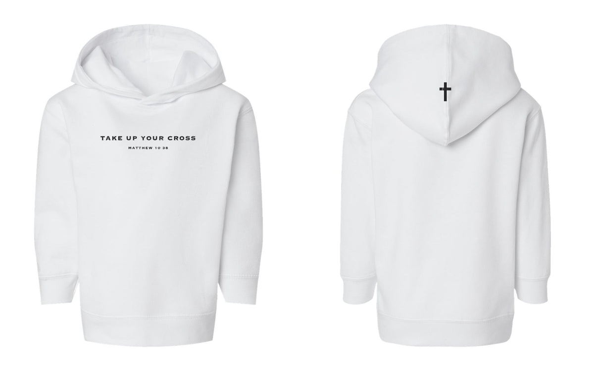 Take Up Your Cross Toddler Hoodie - White