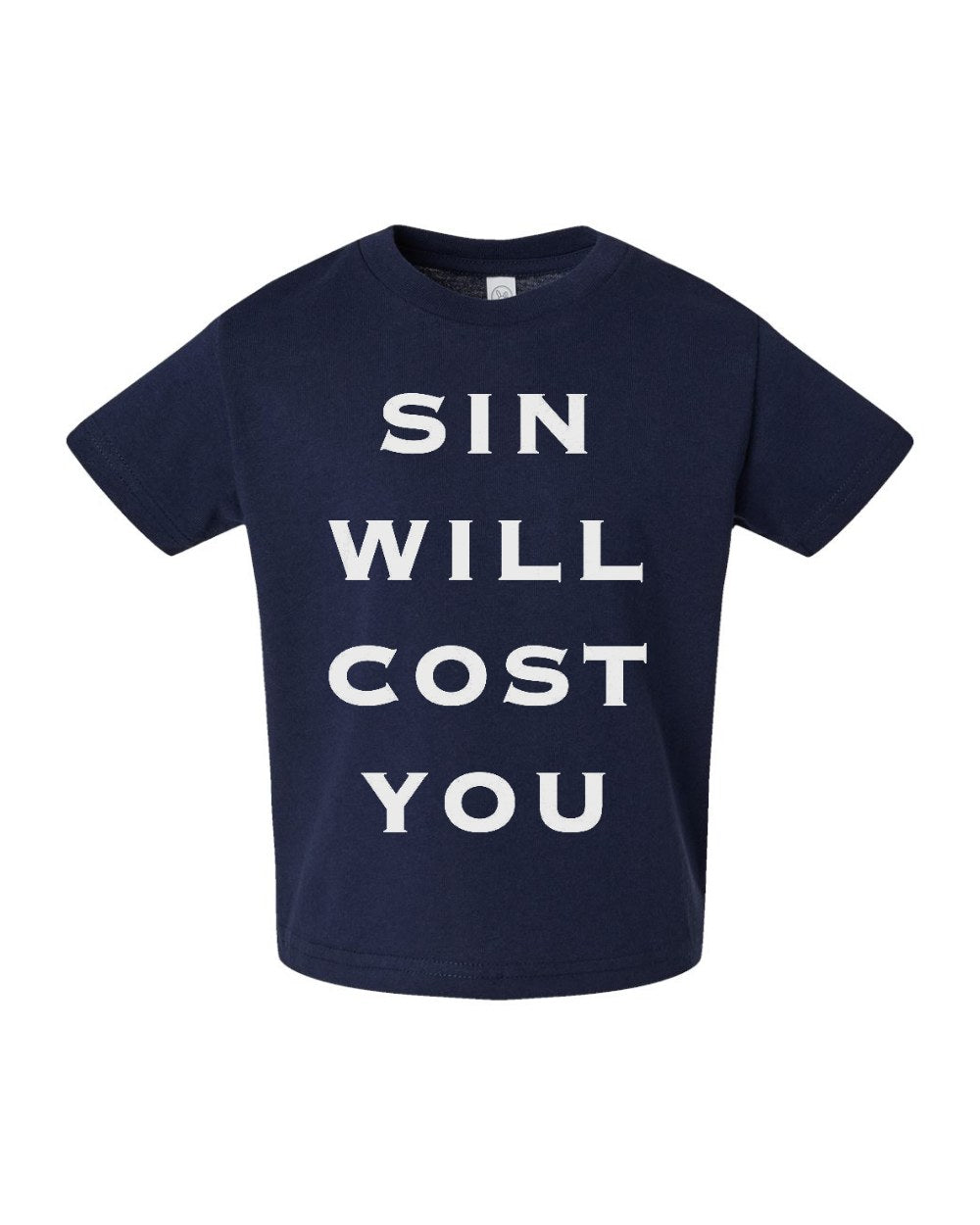 Sin Will Cost You Toddler Tee - Navy