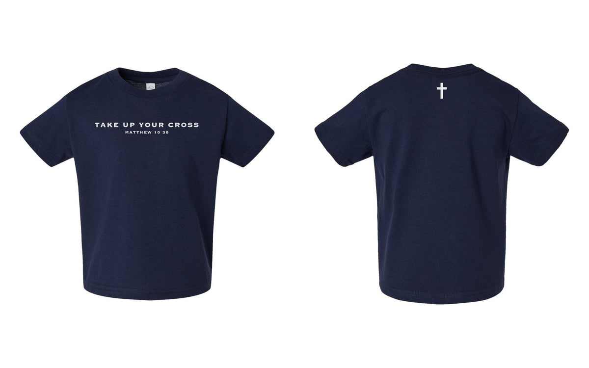 Take Up Your Cross Toddler Tee - Navy
