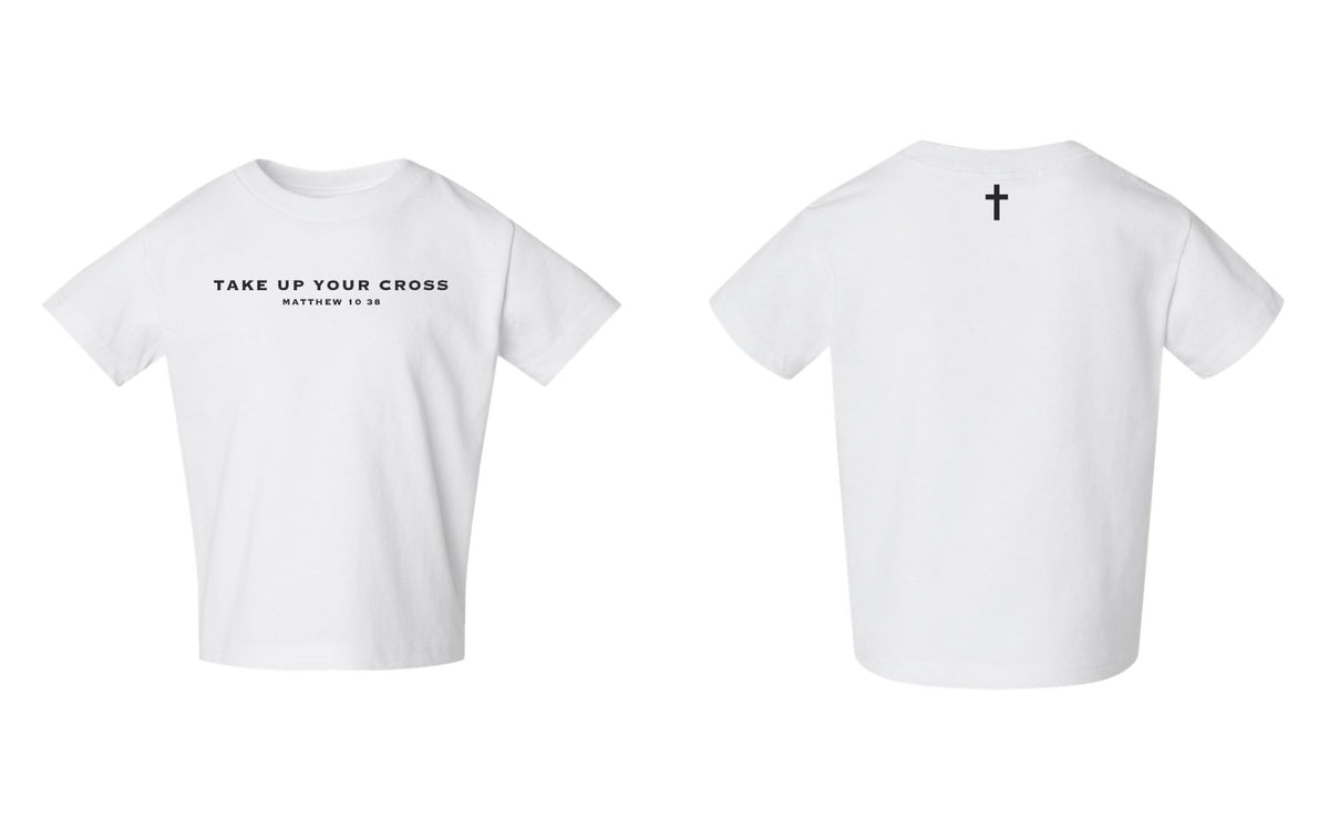 Take Up Your Cross Toddler Tee - White