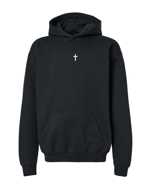 Collar Cross Youth Hoodie - Black