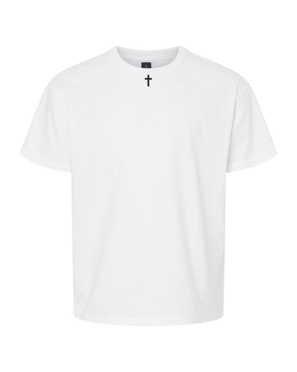 Collar Cross Youth Tee - White