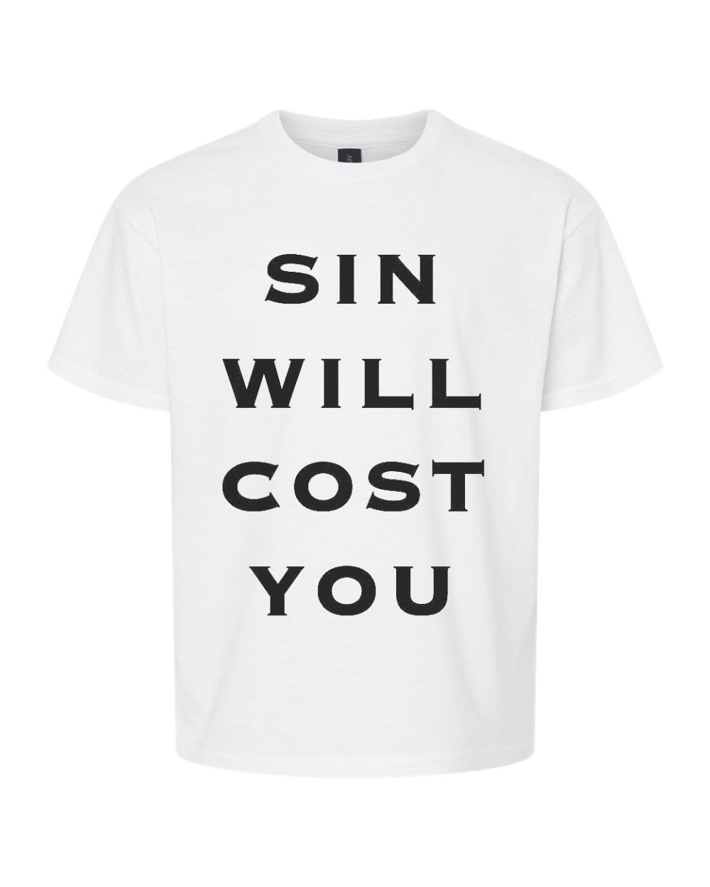 Sin Will Cost You Youth Tee - White